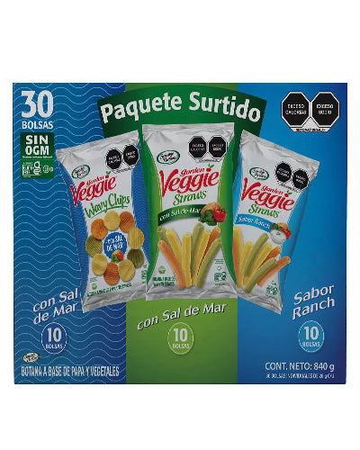 Caja Veggie Straws 30surtidos (10c/u)