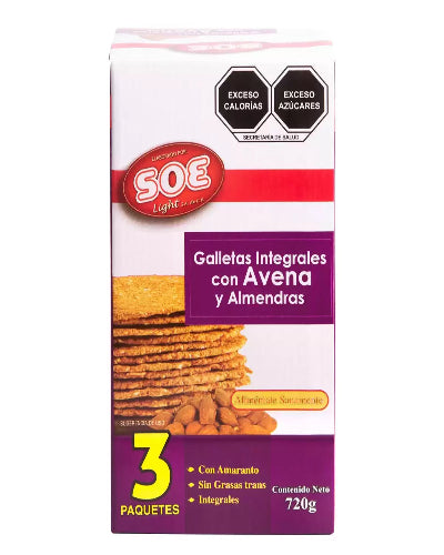 Galletas SOE Integrales con Avena 720grs