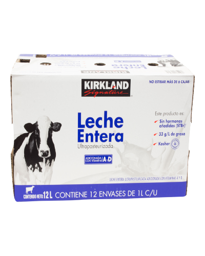 Leche Entera Kirkland 12 L