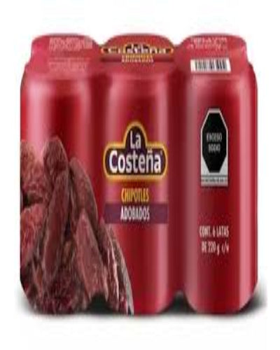 Paq Chiles Chipotles Adobados 6/220grs