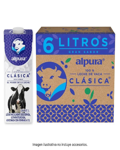 Caja Leche Alpura Clasica Entera 6/1 L