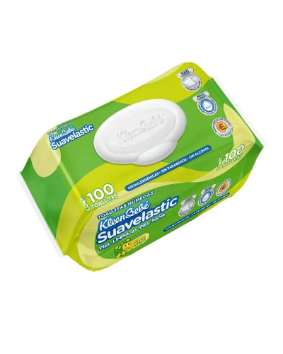 3x99 ahorra $6-Toallitas Húmedas KleenBebé Suavelastic Max 100 pzas