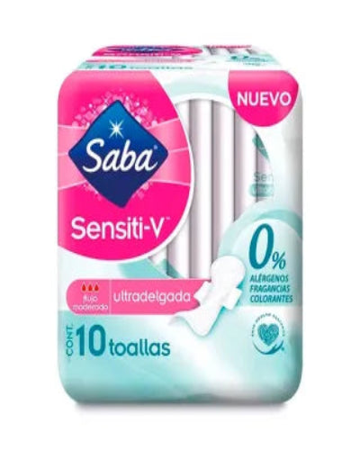 Saba Sensiti-v 10 toallas