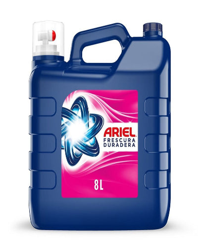 Detergente Líquido Ariel Frescura con Toque de Downy Aroma Limpio y Floral 8 l