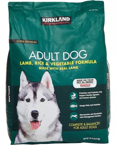 Alimento Premium para Perro KIRKLAND Adulto Sabor Cordero y Arroz 18.1kg
