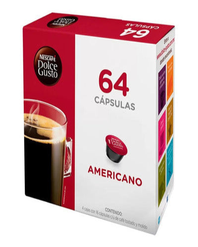 Caja Capsula Cafe Dolce Gusto Americano 4/12caps
