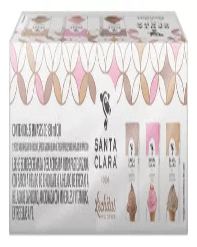 Caja leche santa clara 27 envases de 180 ml