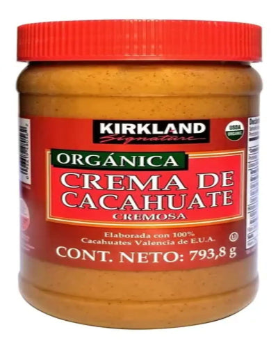 Crema de Cacahuate 793.8g Kirkland signature orgánica