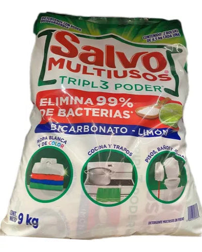 Detergente en Polvo Salvo Multiusos 9kg