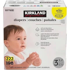 Kirkland Signature Pañales Etapa 3 Unisex 222 pzas