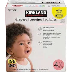 Kirkland Signature Pañales Etapa 4 Unisex 198 pzas