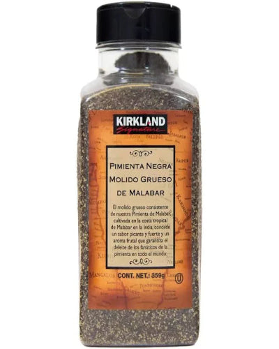 Kirkland Signature Pimienta Negra Molido Grueso de Malabar 359 g