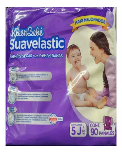 Kleen bebè suavelastic etapa 5 90 pañales