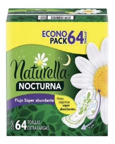 Naturella Nocturna 64 toallas extra largas