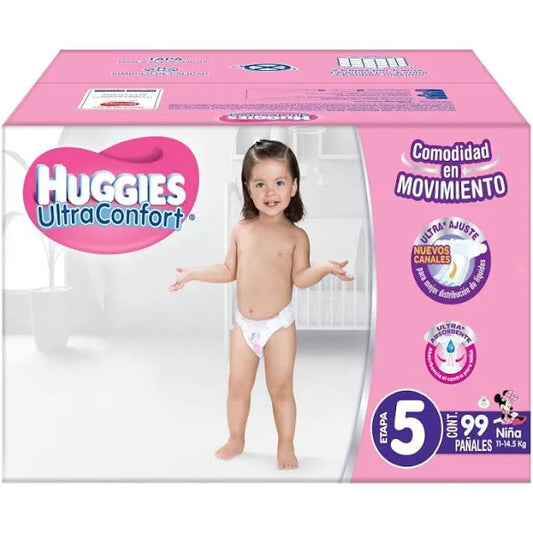 Pañales Etapa 5 Huggies Ultraconfort Niña 99 pzas