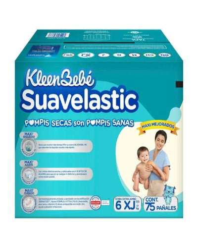 Pañales KleenBebe Extra Jumbo 13.5-17KG 75 pañales