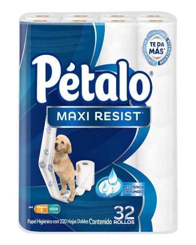 Papel Higienico Petalo Maxi Resist 32 rollos 220 hojas