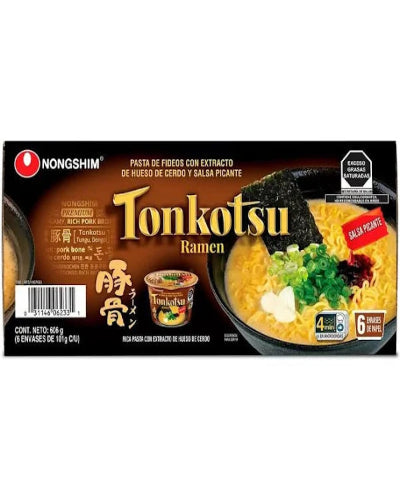 Paquete 6 Ramen Tonkotsu 101grs c/u