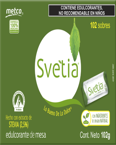 Svetia Caja Stevia 600 sobres de 1 g