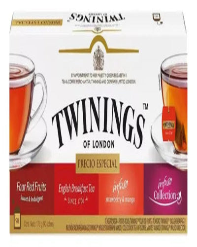 Twinings of london te 90 sobres (4 sabores diferentes)