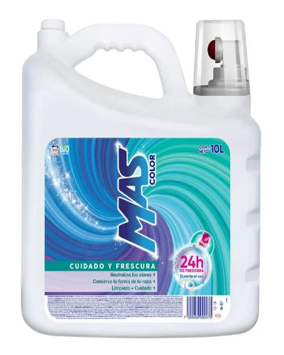 Detergente Liquido Mas Color 10L Cuidado y Frescura