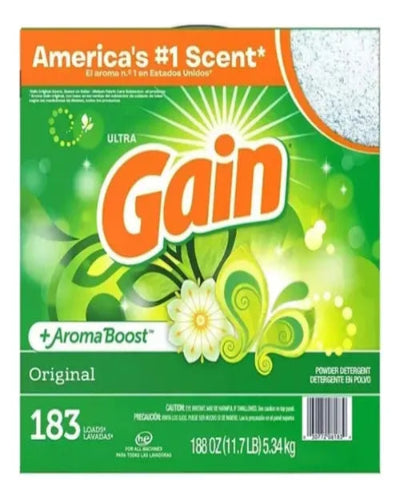 Detergente Gain Original Polvo 5.34 kg (188 oz)