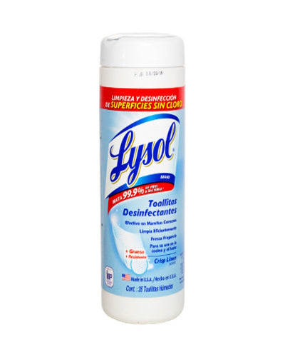 Toalla Desinfectante Lysol Individual 95pzas 561grs