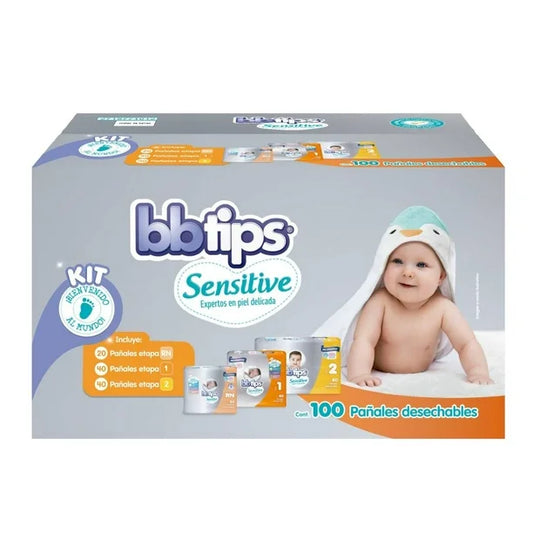 Pañales bbtips Sensitive Mix con 100 pzas