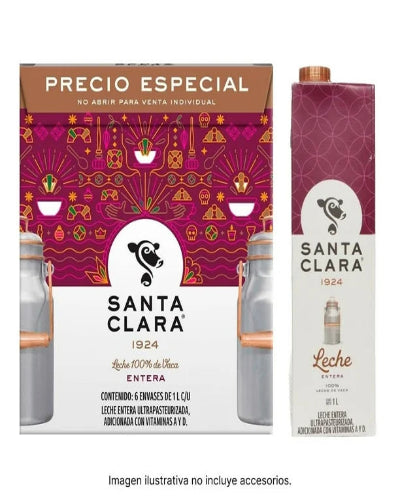 Caja Leche Santa Clara entera 6/1 L