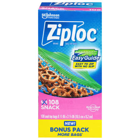 Ziploc ScJohnson 108 snack